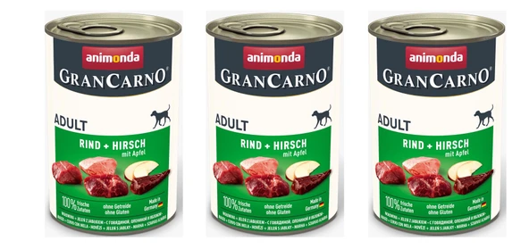 Animonda Gran Carno Sığır ve Geyikli Köpek Konserve 400 Gr. X 3 Adet ürün görseli 1