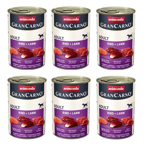 Animonda Gran Carno Sığır ve Kuzu Etli Köpek Konserve 400 Gr. X 6 Adet ürün görseli 1