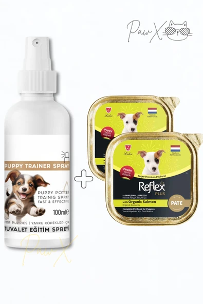 Köpek Tuvalet Eğitim Spreyi 100 ml + 2 Adet Reflex Yavru Köpek Ezme Yaş Mama 85 Gr ürün görseli 1