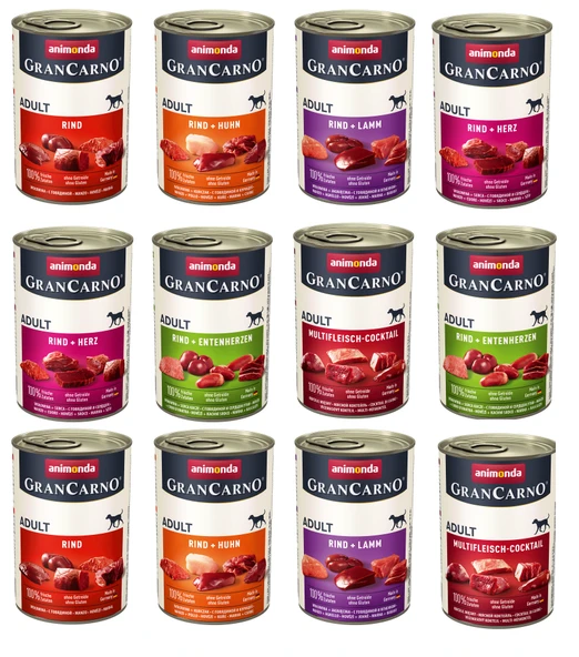 Animonda Gran Carno 6 Çeşit Karma Köpek Konserve 400 Gr. X 12 Adet ürün görseli 1