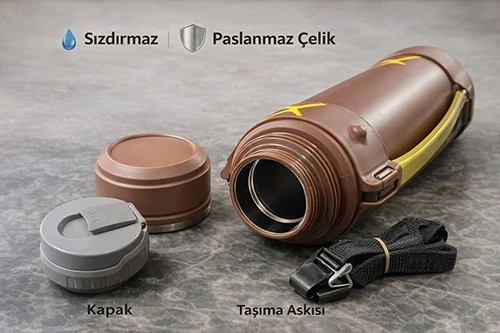 Mszm 2000 Ml Çift Katmanlı Vakumlu Paslanmaz Çelik Termos Alk4637 - Resim 2