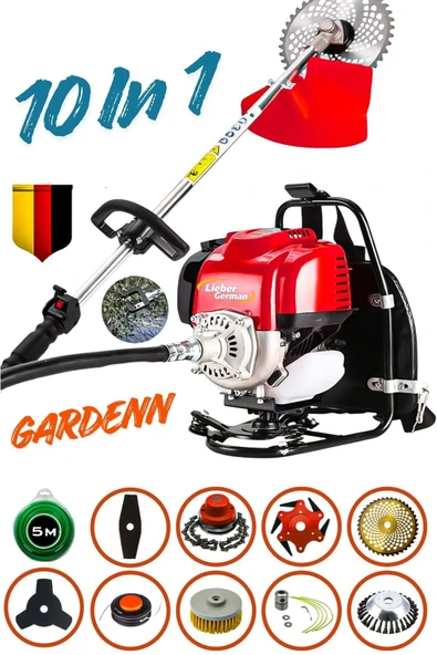 Lieber German X-TRAİL 10 Parça Setli Sırt Tipi Tırpan Çim Biçme Makinesi ürün görseli 1