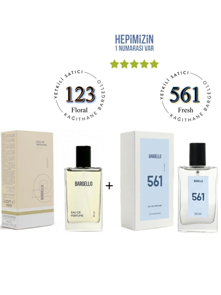 123 + 561 Kadın / Erkek Parfüm Edp 50 ml Floral / Fresh - Mnms123561 ürün görseli 1