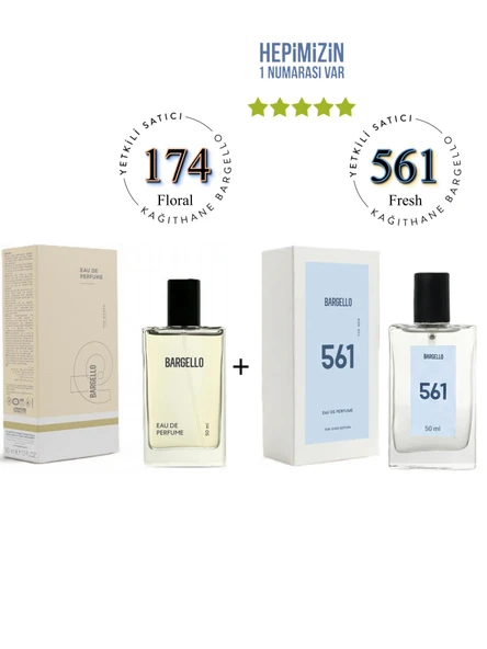 174 + 561 Kadın / Erkek Parfüm Edp 50 ml Floral / Fresh - Mnms174561 ürün görseli 1