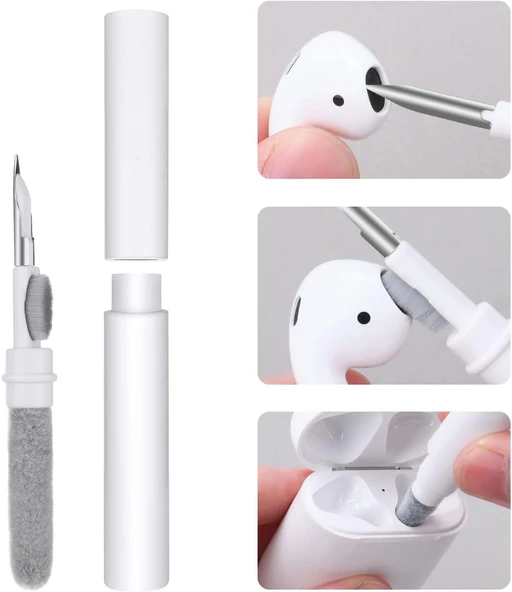 Norino AirPod Temizleme Kiti, Süngerli 3’ü 1 Arada Airpod Temizleyici Kalem, Kablosuz Kulaklıklar ürün görseli 1