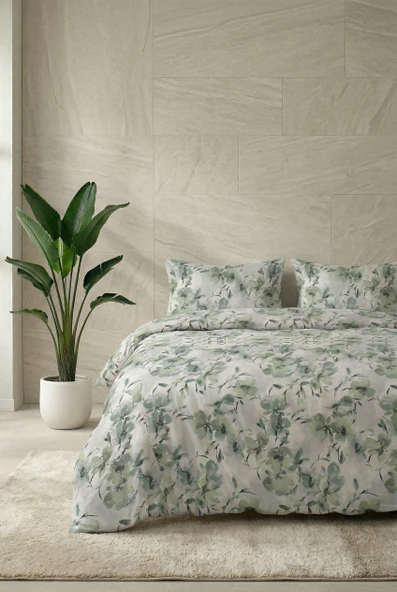Greena Çift Kişilik %100 Pamuk Percale Nevresim Takımı ürün görseli 1