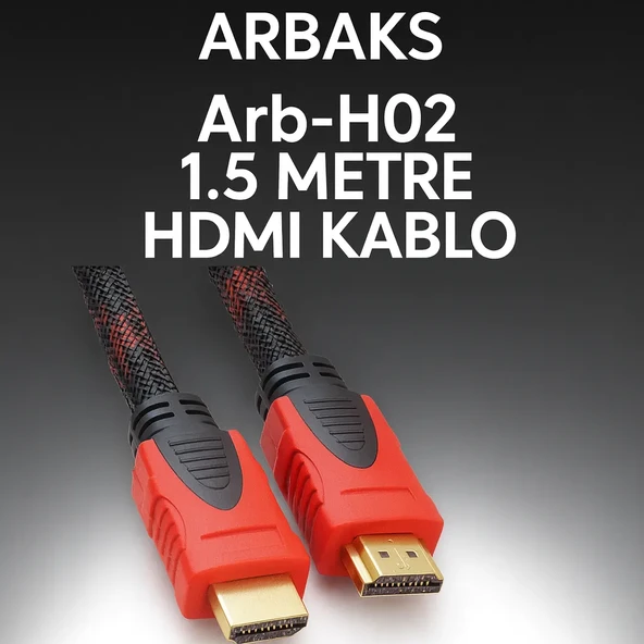Norino 1.5 Metre Hasırlı Örgülü HDMI Kablo Arbaks Arb-H02 ürün görseli 1