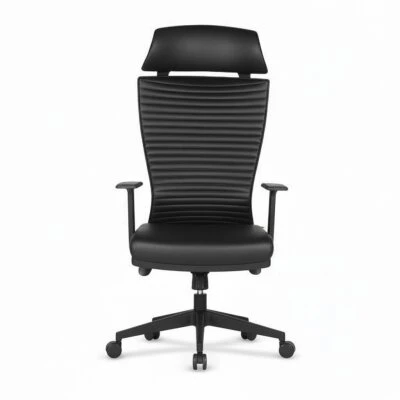 Atom Ofis TİFFANY SİYAH DERİ YÖNETİCİ ÇALIŞMA KOLTUĞU ürün görseli 1