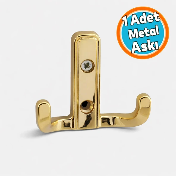 Askı Gold Altın Dolap Askılık Duvar Askılığı Vestiyer Mutfak Elbise Kıyafet Askısı (1 Adet) ürün görseli 1