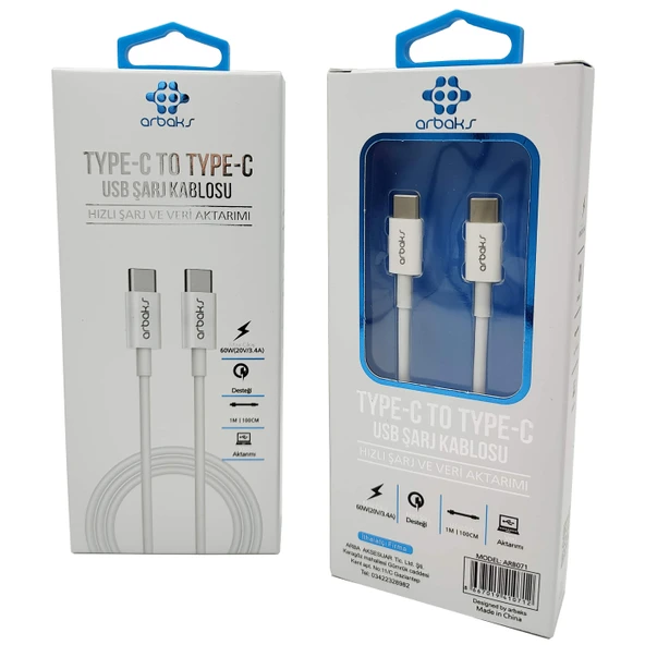 Norino PD 60W(20V/3.4A) TYPE-C To TYPE-C Usb Şarj Kablosu VTX-073 ürün görseli 1