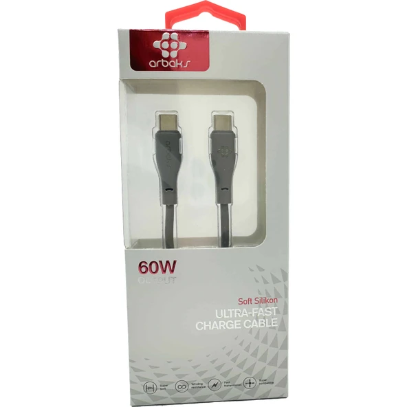Norino 60W TYPE-C To TYPE-C Usb Şarj Kablosu Arbaks Arb-315 ürün görseli 1