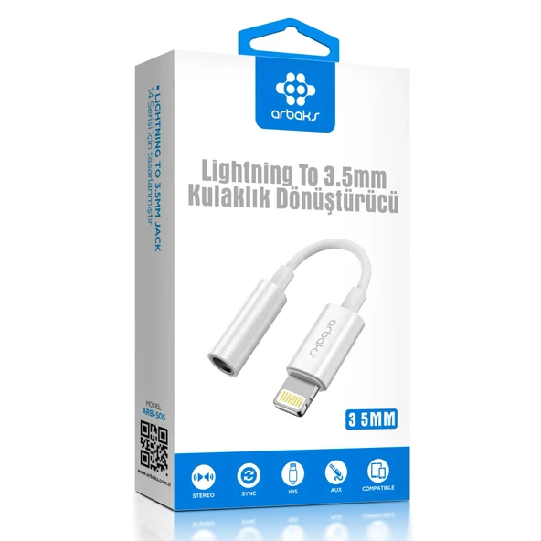 Norino Lightning – 3,5 mm Kulaklık Jakı Adaptörü Arbaks Arb-505 ürün görseli 1