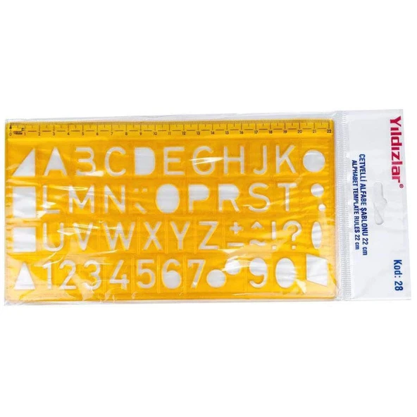 Beş Yıldızlar Harf Şablonu 22 Cm 028 ürün görseli 1