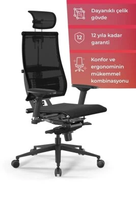 Atom Ofis YOGA 4D FİLELİ YÖNETİCİ ÇALIŞMA KOLTUĞU ürün görseli 1
