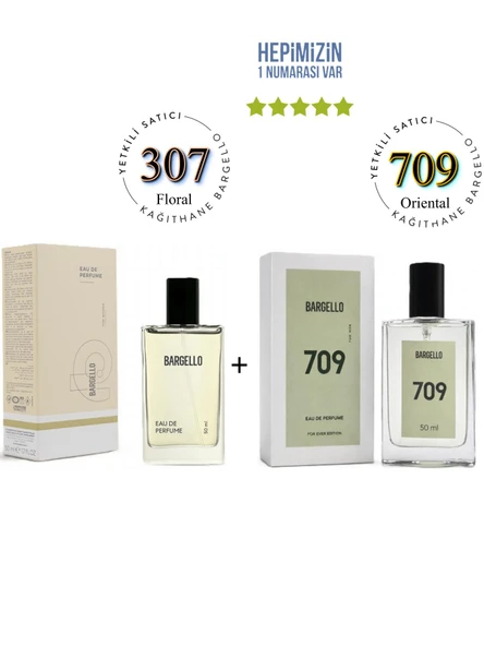 307 + 709 Kadın / Erkek Parfüm Edp 50 ml Floral / Oriental - Mnms307709 ürün görseli 1