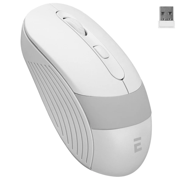 Sm-18 Usb Beyaz-Gri 2.4Ghz Optik Kablosuz Mouse ürün görseli 1