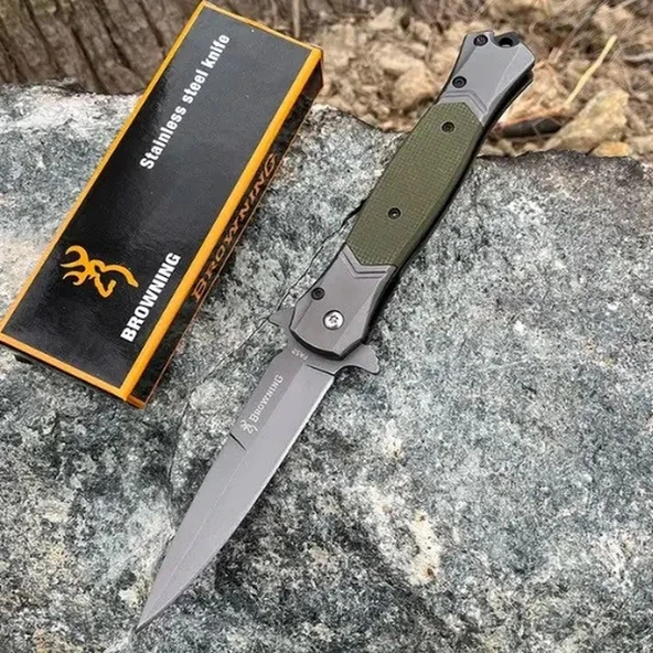 Knivox Brrowning FA52 Haki Kamp Çakısı ürün görseli 1