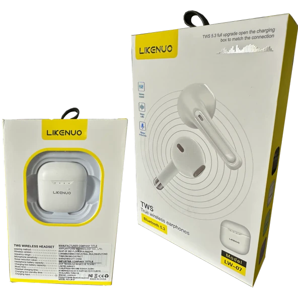 Norino Likenuo LW-07 TWS Bluetooth 5.3 Kablosuz Kulaklık Dokunmatik Stereo ürün görseli 1