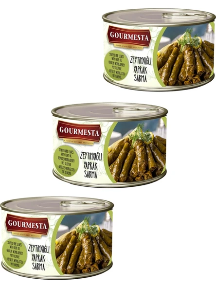 3'lü 400 g Zeytinyağlı Yaprak Sarma Seti ürün görseli 1