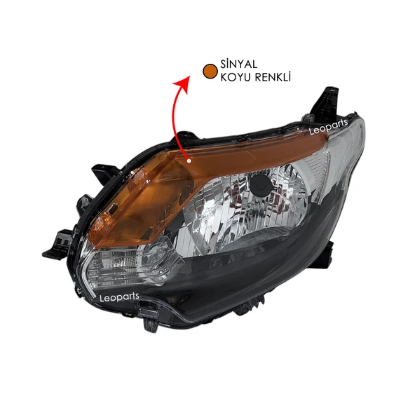 Leoparts Mitsubishi L200 Far Lambası Sol (Koyu Sarı) 2015-2018 8301C729 ürün görseli 1