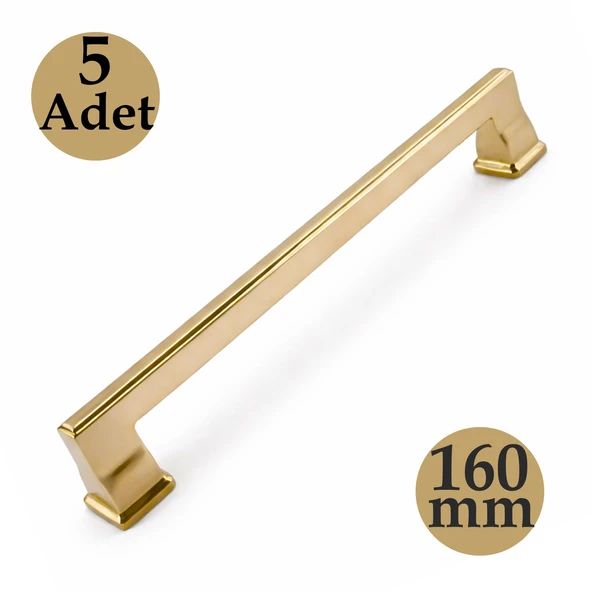 LÜX OLİFKA ALBRİFİN Çekmece Kulp 160 mm 5 Adet Set Premium Kalite Şık Dayanıklı Mobilya Kulpu ürün görseli 1