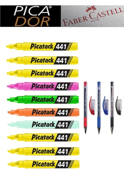 Picatack 441 Fosforlu Kalem KarmaOfis Set 1 ürün görseli 1