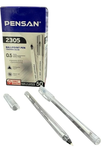 2305 Iğne Uçlu 0.5 mm Üçgen Gövde Siyah 50'li ( 1 Paket ) ürün görseli 1