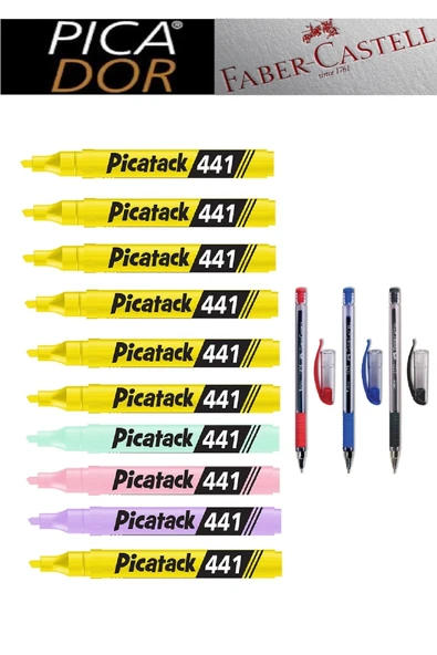 Picatack 441 Fosforlu Kalem KarmaOfis Set 1 ürün görseli 1