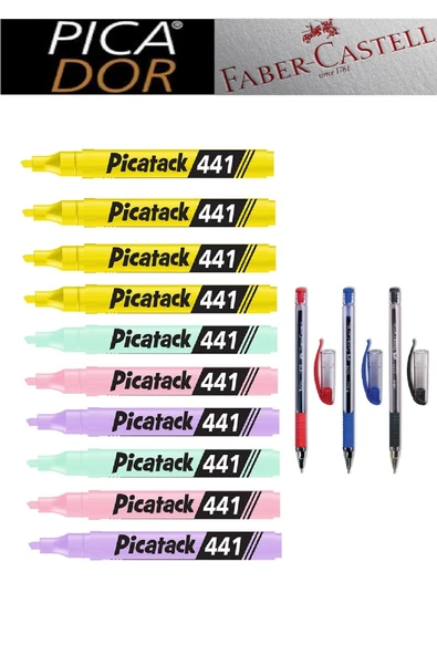 Picatack 441 Fosforlu Kalem KarmaOfis Set 1 ürün görseli 1