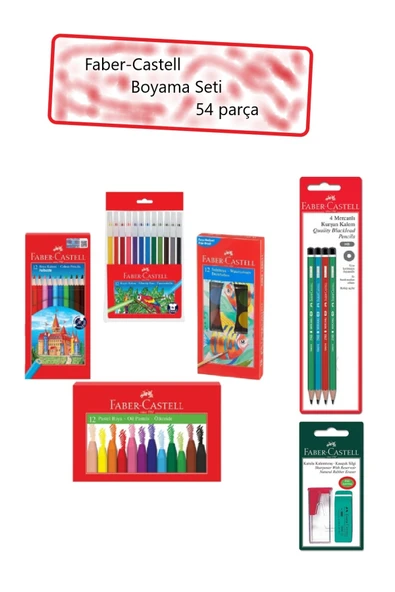 Öğrenci 4'lü Boyama Seti (Mercanlı) – 54 Parça ürün görseli 1