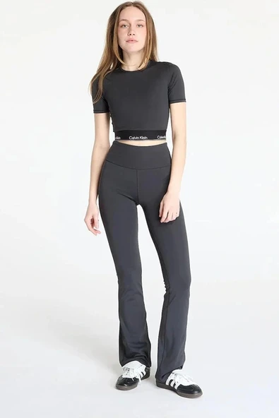 Calvin Klein Calvin Klein  Sport Flare Logolu Kadın Siyah Tayt  LVGWS5L611-UB1 ürün görseli 1