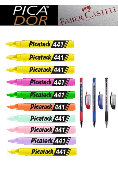 Picatack 441 Fosforlu Kalem KarmaOfis Set 1 ürün görseli 1