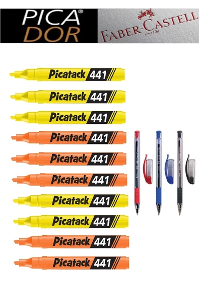 Picatack 441 Fosforlu Kalem KarmaOfis Set 1 ürün görseli 1