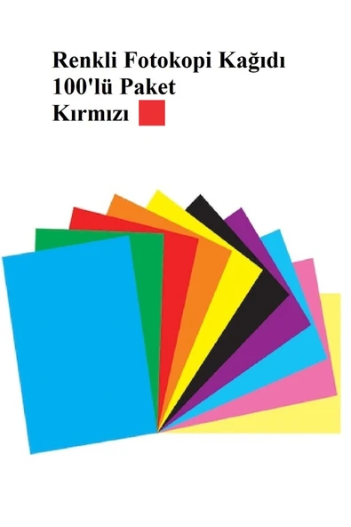 KarmaOfis Kırmızı Fotokopi Kağıdı 100'lü ürün görseli 1