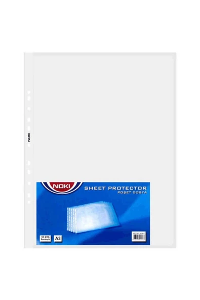 A3 Dikey Poşet Dosya 25lik - DS-139 ürün görseli 1