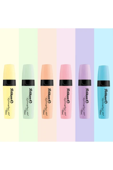 Onabana Pelikan 490 Pastel Fosforlu Kalem 6'lı Set ürün görseli 1