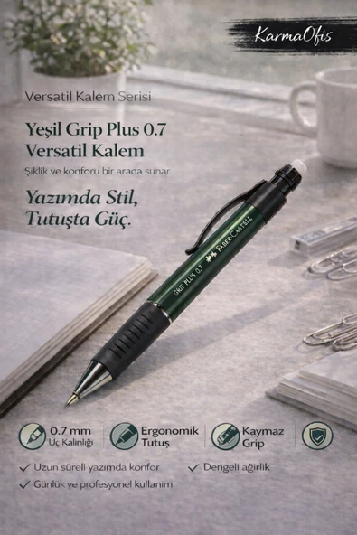 Yeşil Plus 0.7 Versatil Kalem | Ergonomik, Kaymaz Tutuş ürün görseli 1