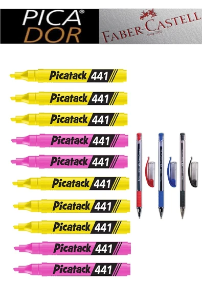 Picatack 441 Fosforlu Kalem KarmaOfis Set 1 ürün görseli 1