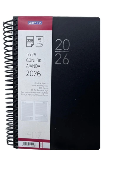 2026 AJANDA 17x24 (407-SEK) EKO SPR.GÜNLÜK ürün görseli 1
