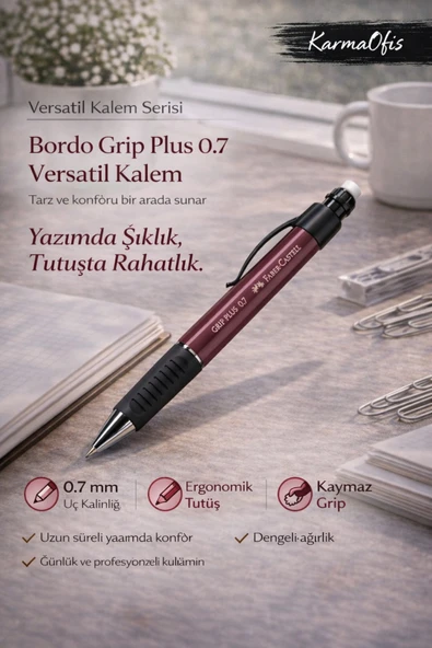 Bordo Plus 0.7 Versatil Kalem | Ergonomik, Kaymaz Tutuş ürün görseli 1