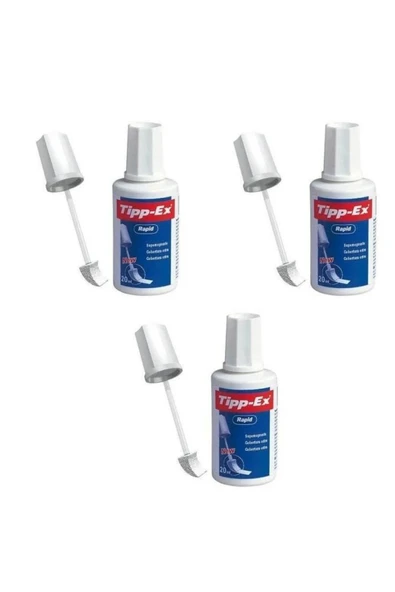 TİPPEX RAPİD SÜNGERLİ DAKSİL SIVI SİLİCİ 20 ML 3 ADET SET ürün görseli 1