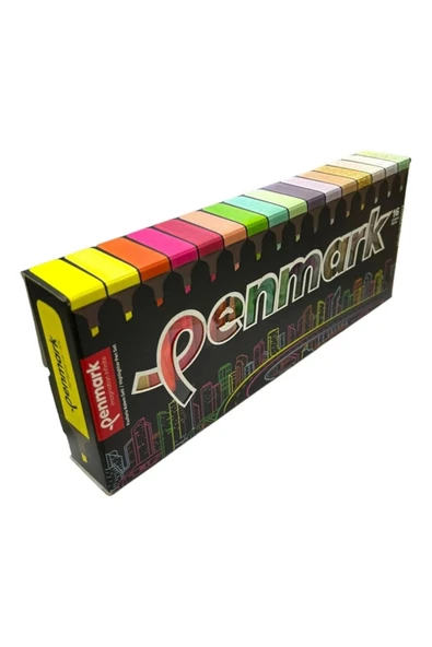 FOSFORLU KALEM SİMLİ-NEON-PASTEL 16 RENK SÜPER KUTU SET ürün görseli 1