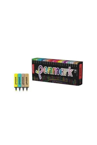 Fosforlu Kalem 24 Lü Süperkutu 6neon 6pastel 6tropik 6sim ürün görseli 1