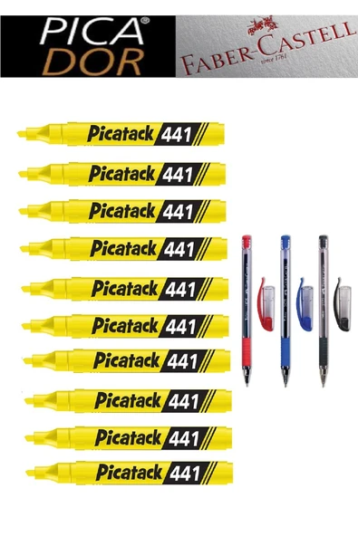 Picatack 441 Fosforlu Kalem KarmaOfis Set 4 ürün görseli 1