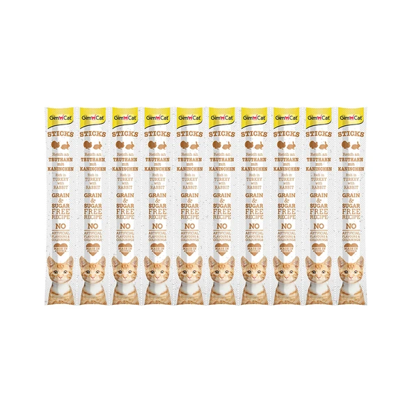 GimCat Sticks Hindi ve Tavşan Etli Ödül Çubukları (10 x 5 g) ürün görseli 1