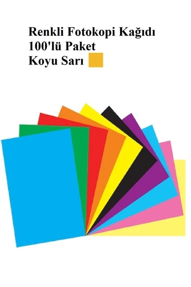 KarmaOfis Koyu Sarı Fotokopi Kağıdı 100'lü ürün görseli 1
