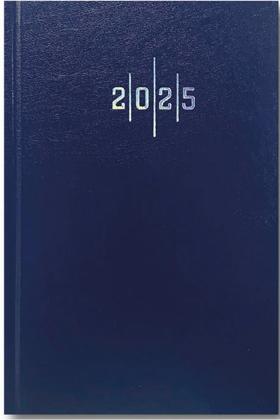 Ajanda 14X20 Ekonomik Cilt Bezi Çizgili 2025 Lacivert ürün görseli 1