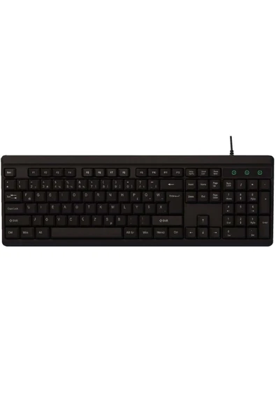 Kb-741F Siyah-Gri Usb 2 Metre Bakır Kablolu Tamamen Türkçe F Klavye ürün görseli 1