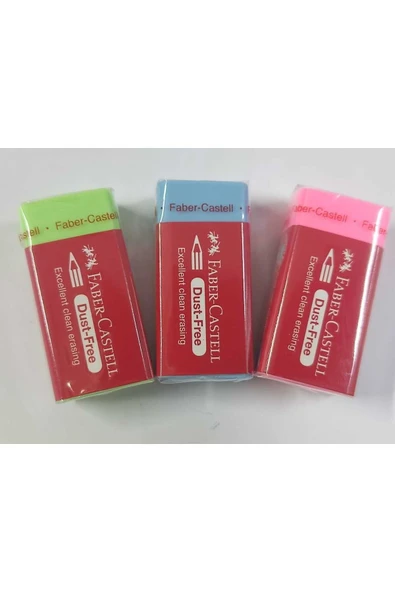 FABER-CASTELL ORTA BOY 6 LI RENKLİ SİLGİ - Resim 4