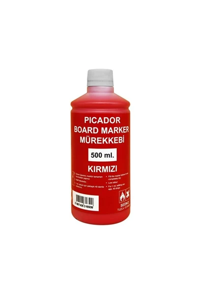 Kırmızı Tahta Kalemi Mürekkebi 500 Cc 1/2 Kb010 ürün görseli 1